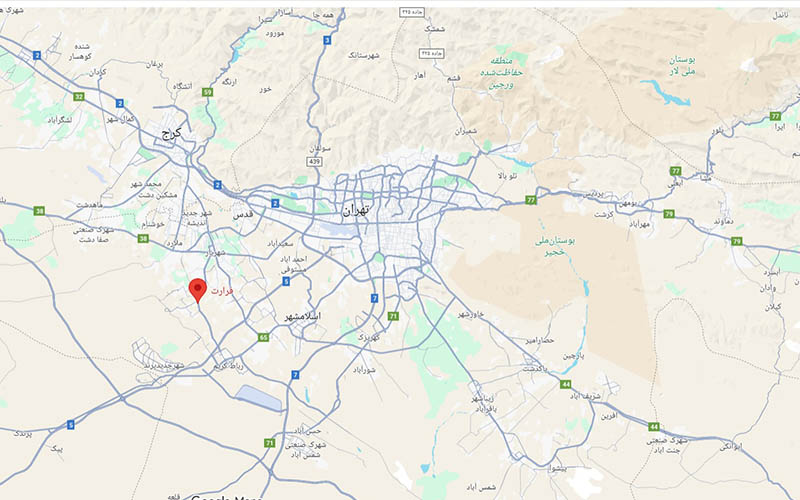نقشه کارخانه آرام وان، بورس وان و جکوزی در تهران 